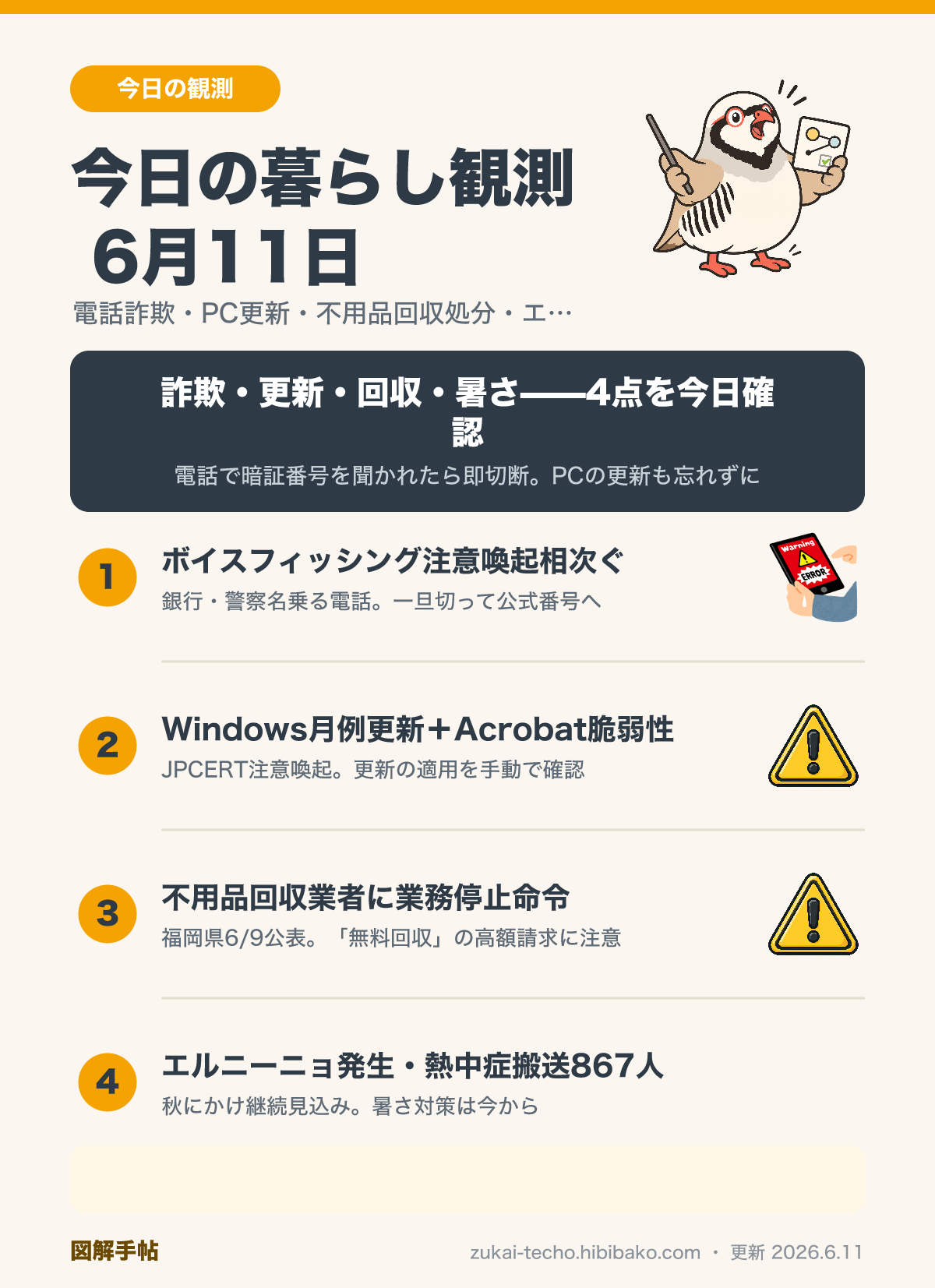 2026年6月11日の暮らし観測ダイジェスト図解