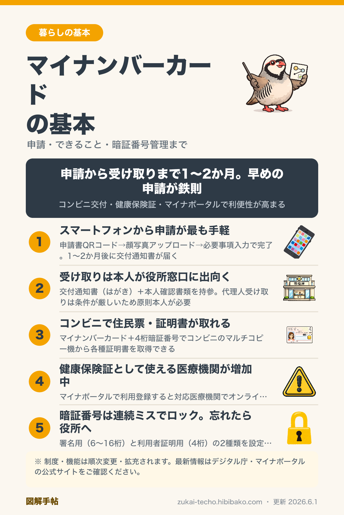 マイナンバーカードの申請から活用までの図解