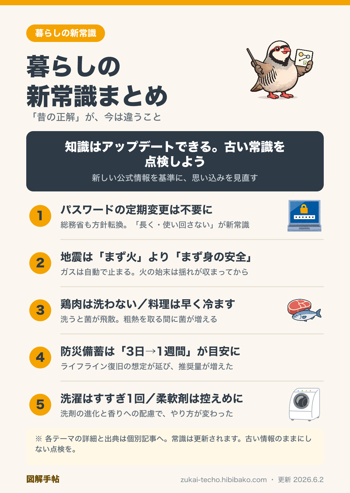 暮らしの新常識をまとめた図解